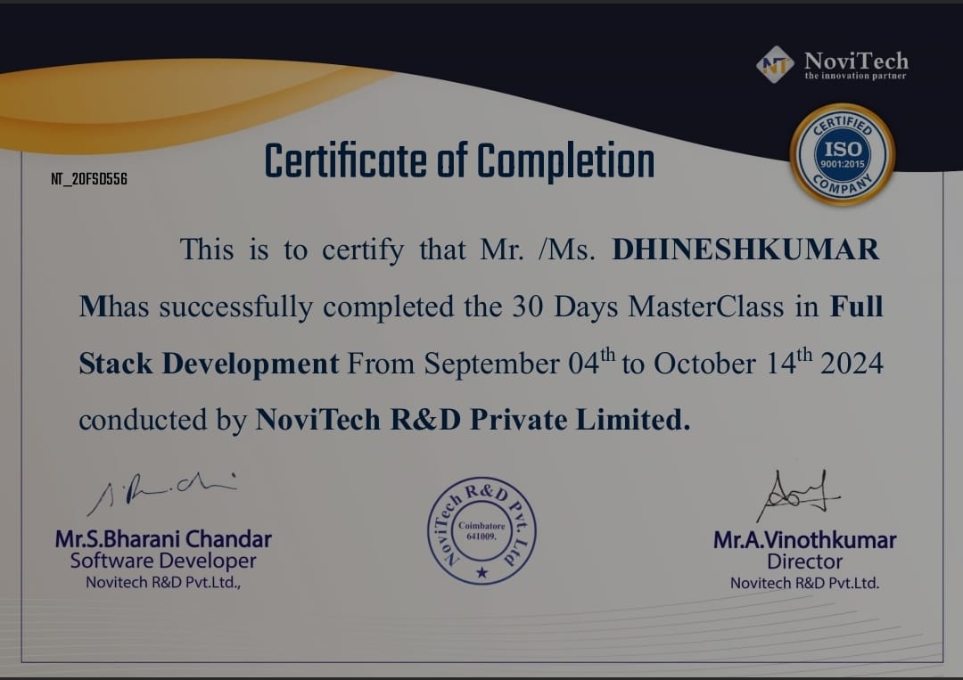 Fullstack Internship