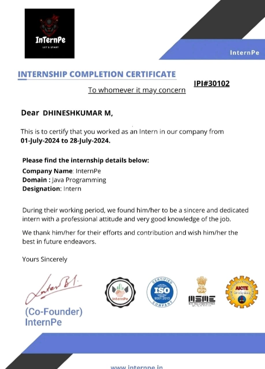 Development Internship